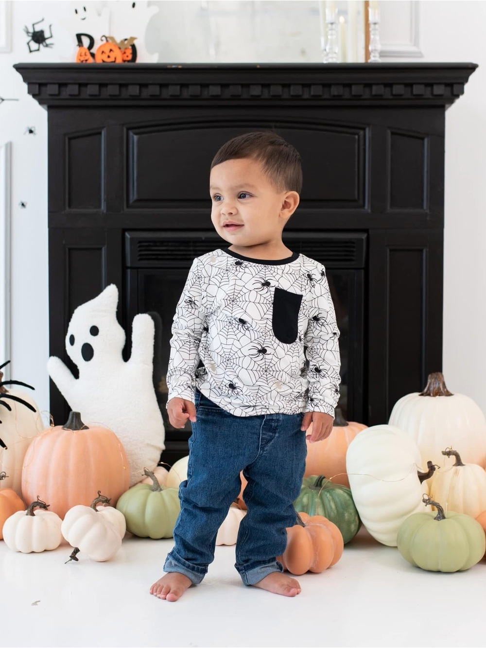 Kyte Baby - Long Sleeve Unisex Toddler Crew Neck Tee in Spider 🕷️ - 5T
